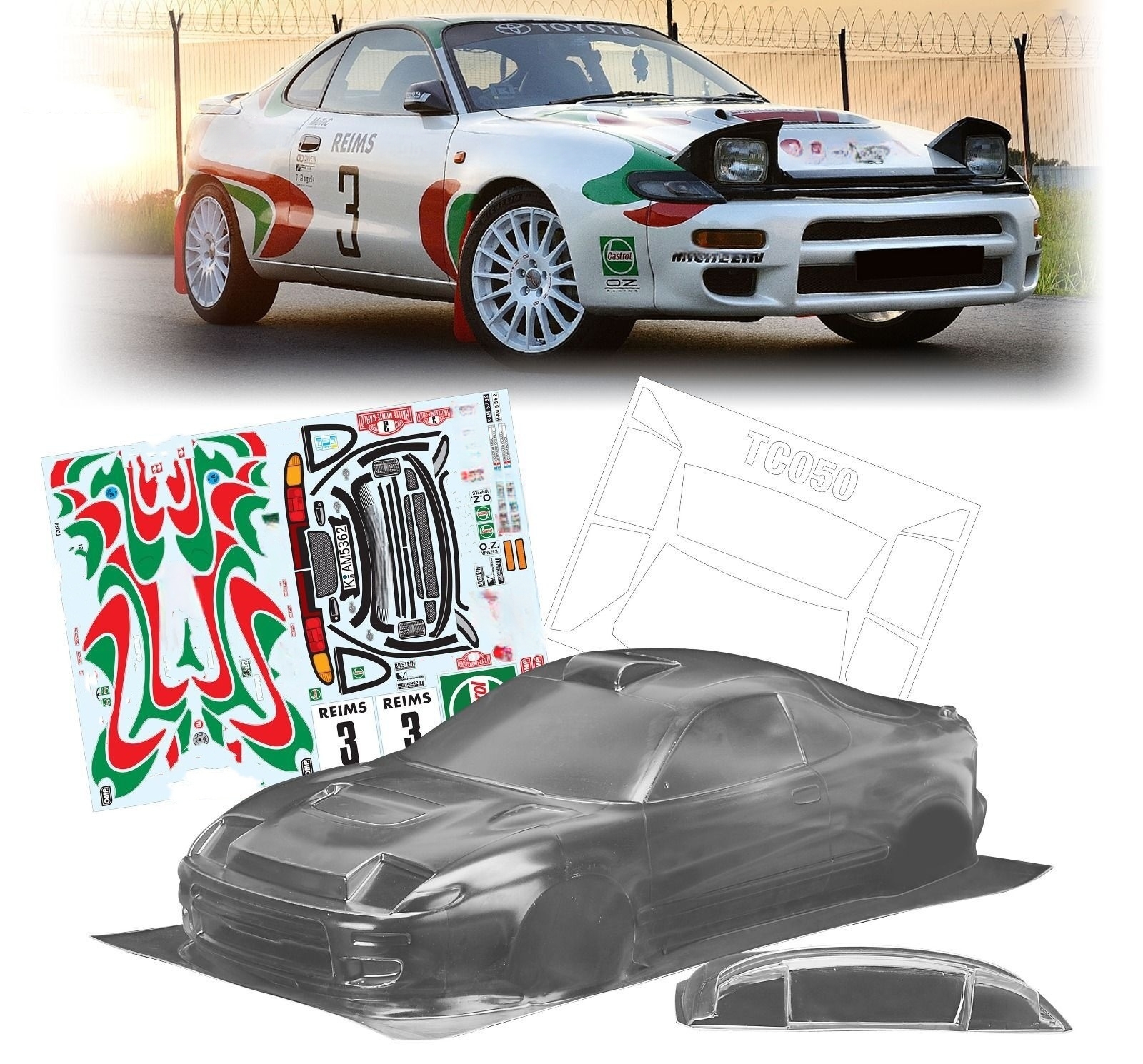 Rc Car Body Shell - 1/10 Celica GT4 Rally Hidden headlamps