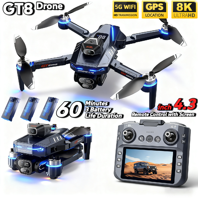 Drone Rc Explorer - For Genuine GT8 Drone 4K Professional