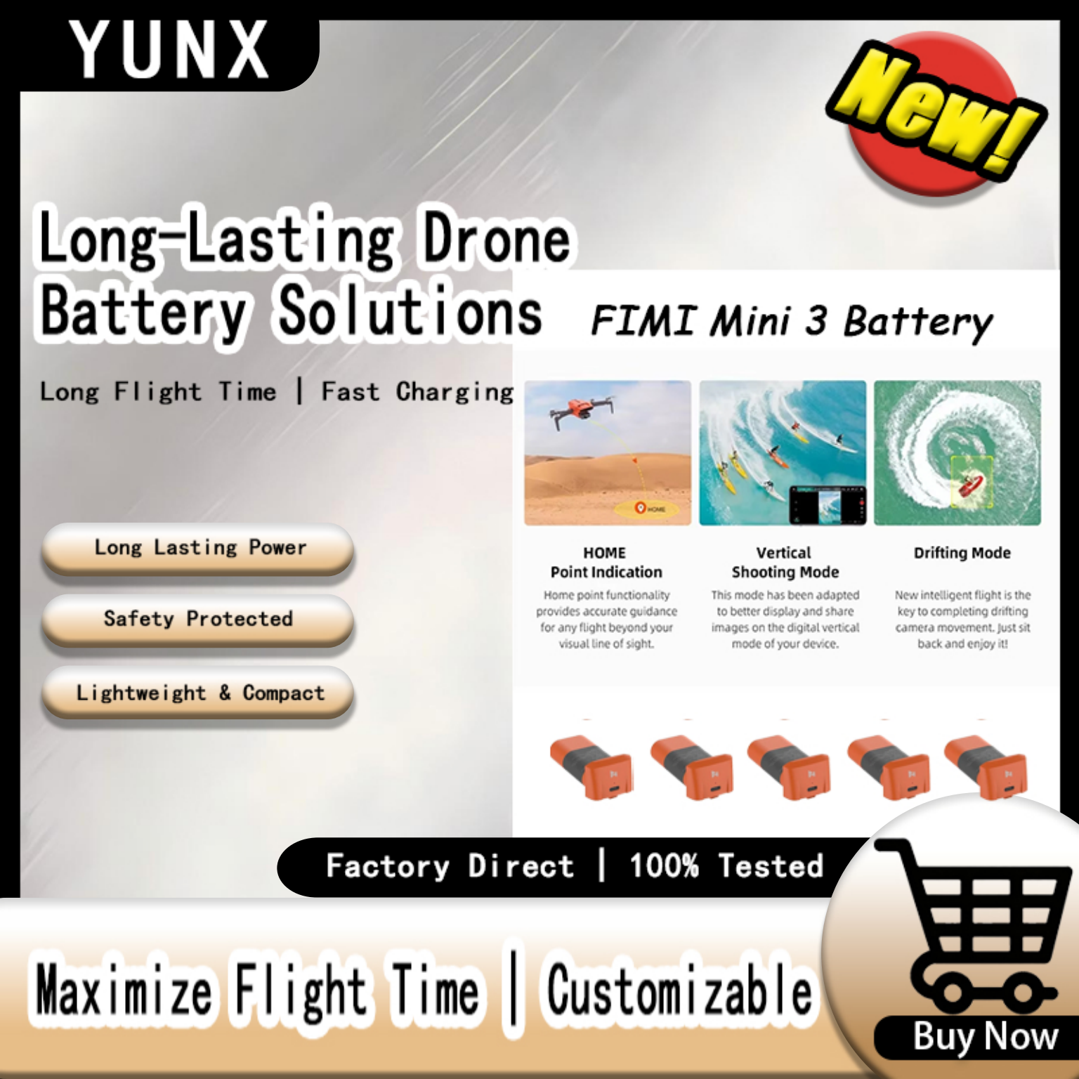 Lyzrc Drone - YUNX 3100mAh Intelligent Li-Po Rechargeable Flight