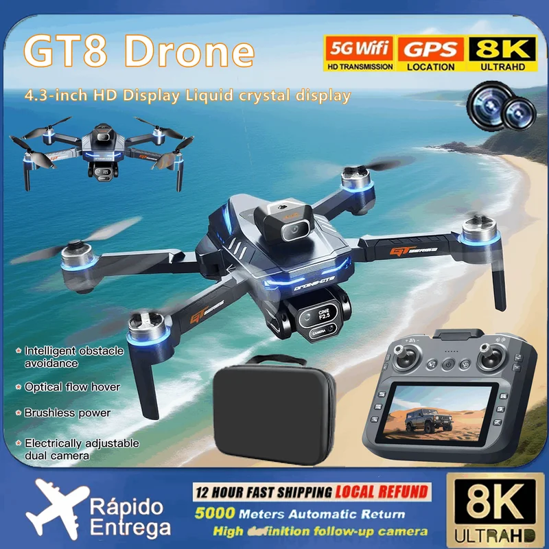 Drone Rc S156 - GT8 Mini Drone 8K WiFi GPS