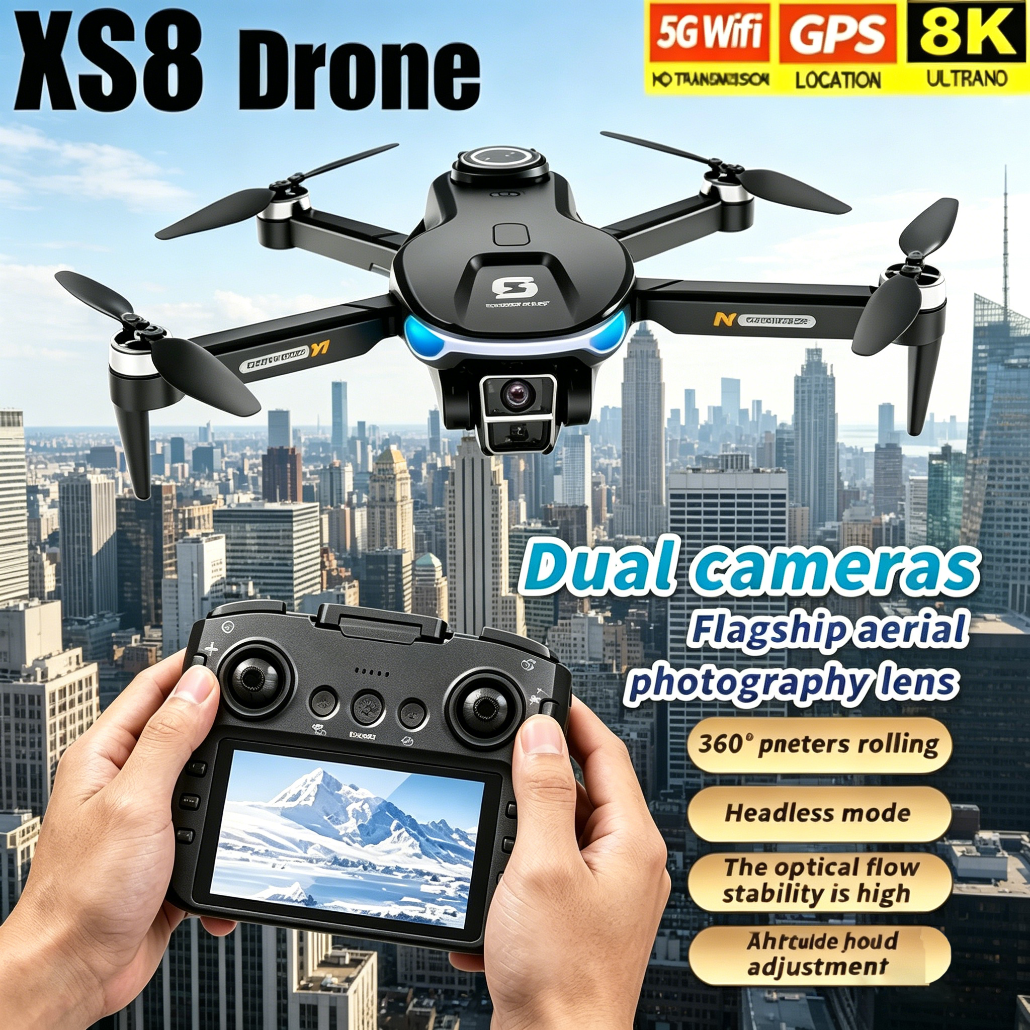 Drone Rc Explorer - HD 8K Professional GPS Drone with