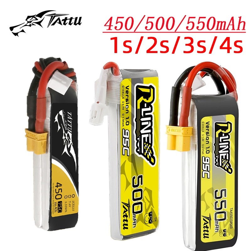 Drone Rc Leading - 3Pcs NEW TATTU 450/500/550mAh 75/95C 3.7/3.8/7.4/11.1/14.8V