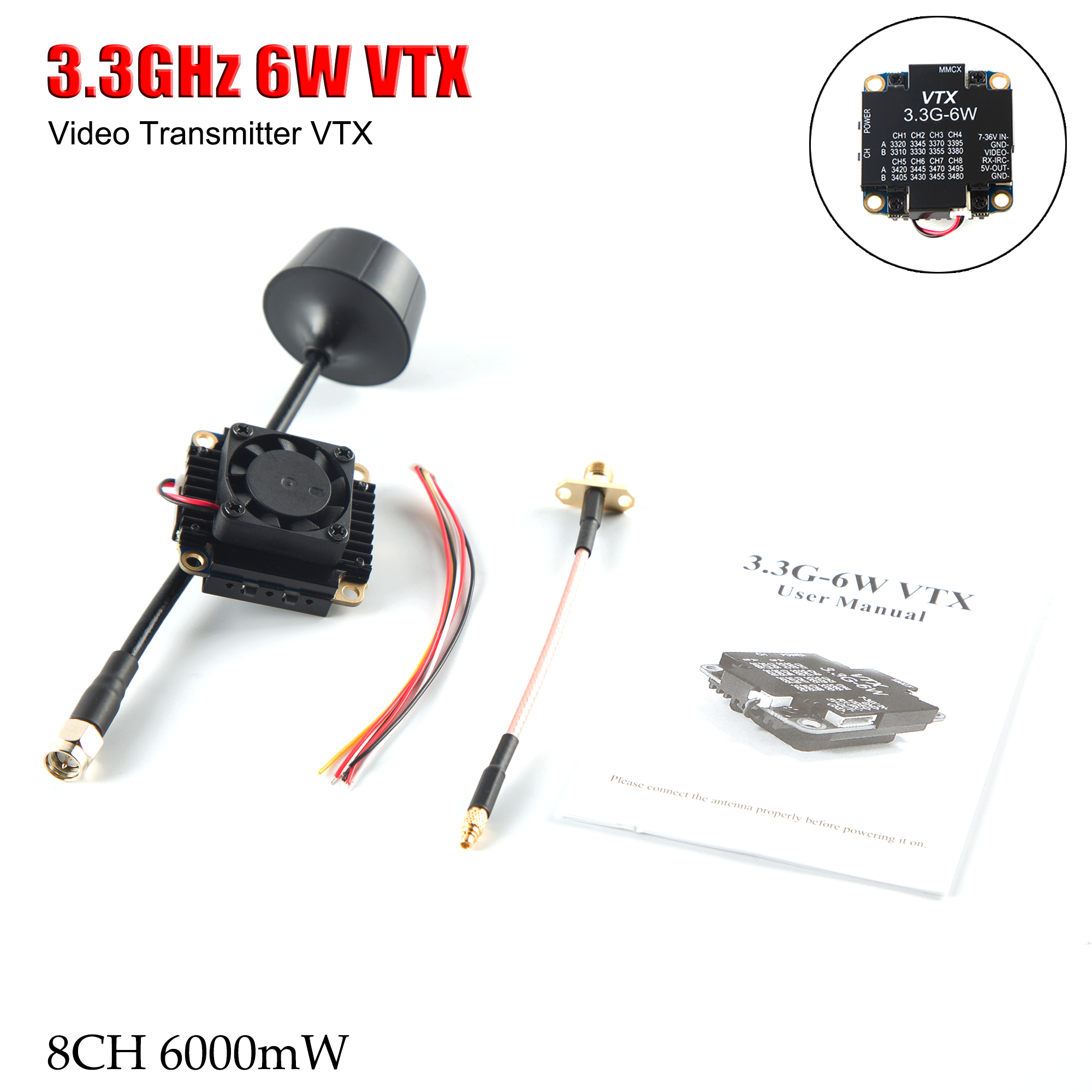 Drone Rc Toy - FPV Video Transmitter 3.3G 6W VTX