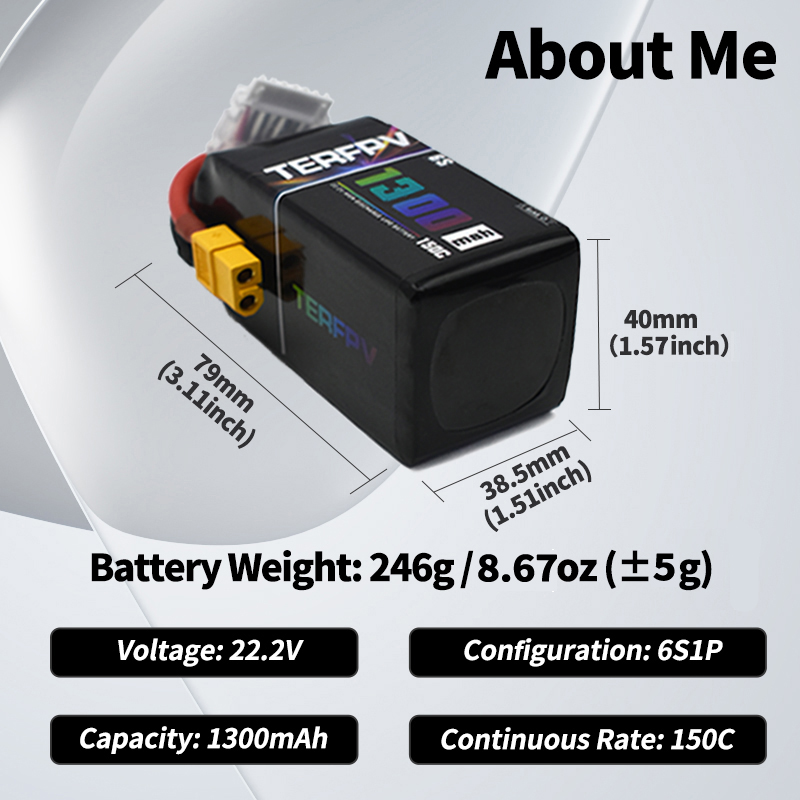 TERFPV Lipo Battery 6S 22.2V 1 - Drone Rc Leading review and price