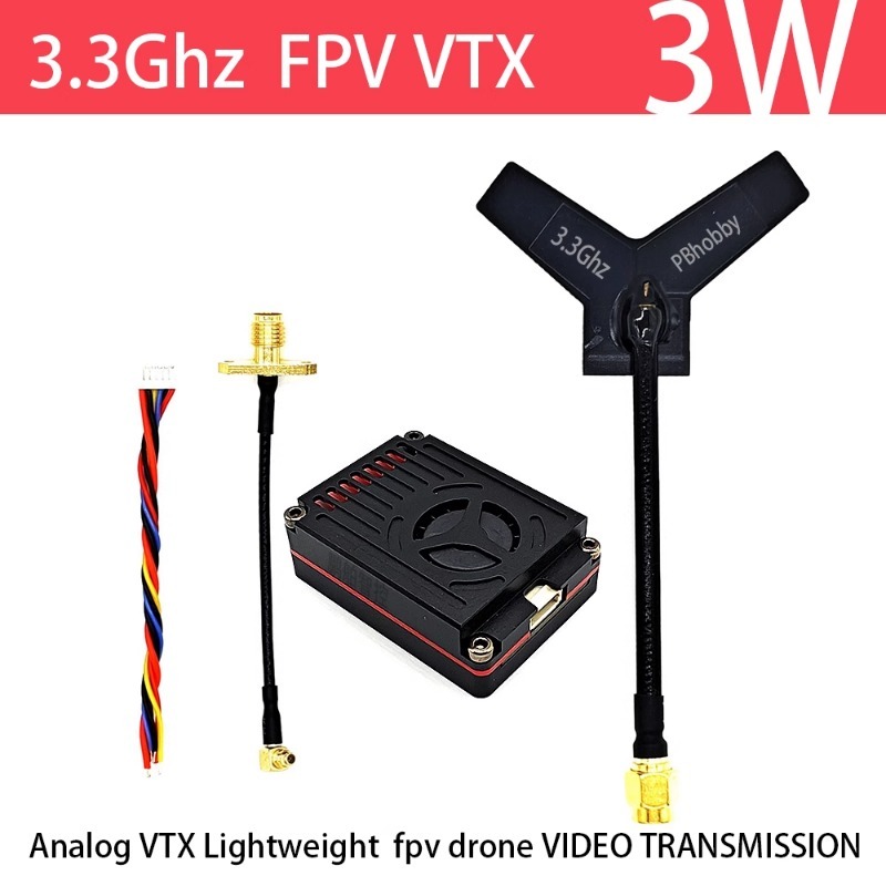 3.3GHz FPV VTX/VRX  3W Analog  - Vtx Video Transmitter review and price