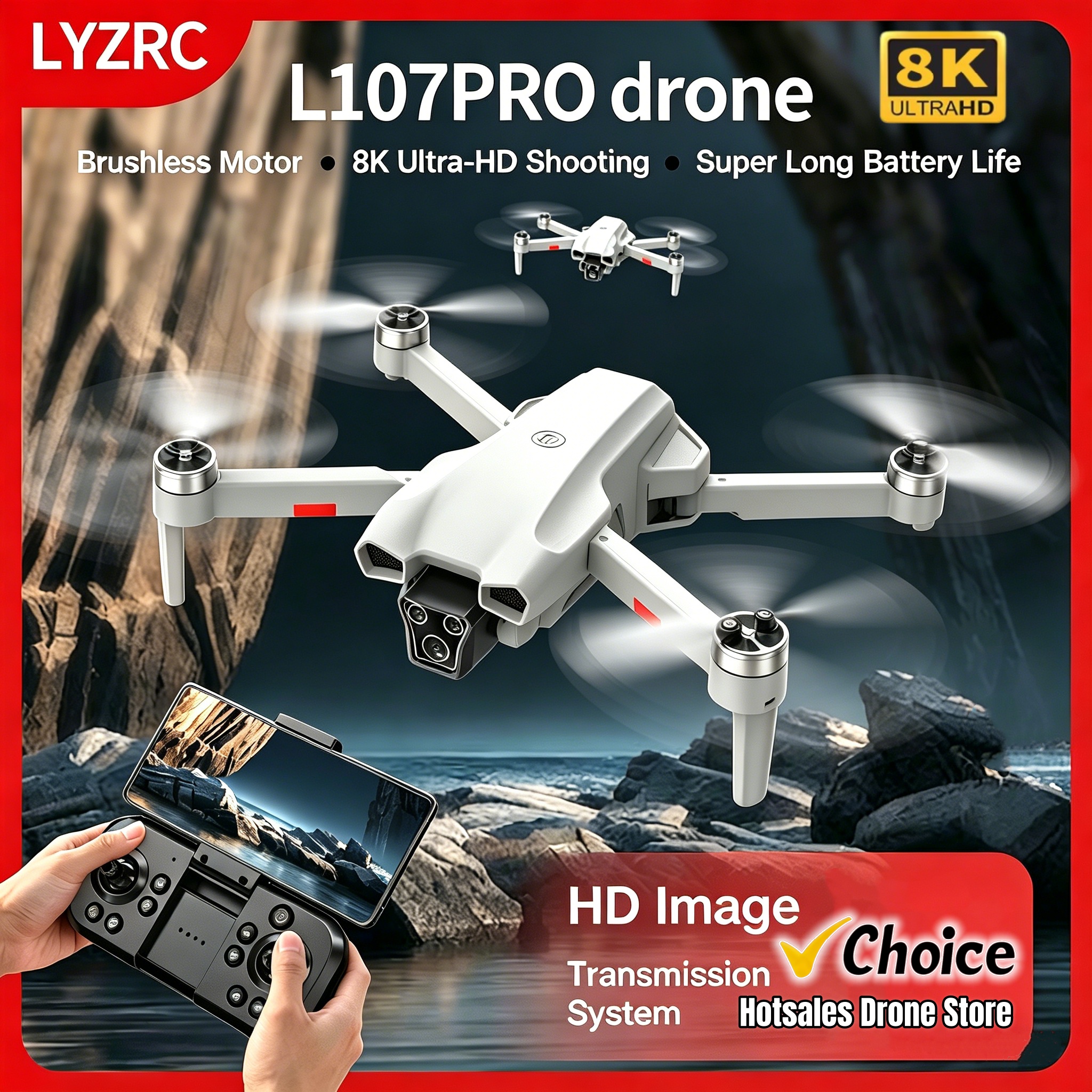 New L107 PRO Drone 8k Aerial P - Lyzrc Drone review and price