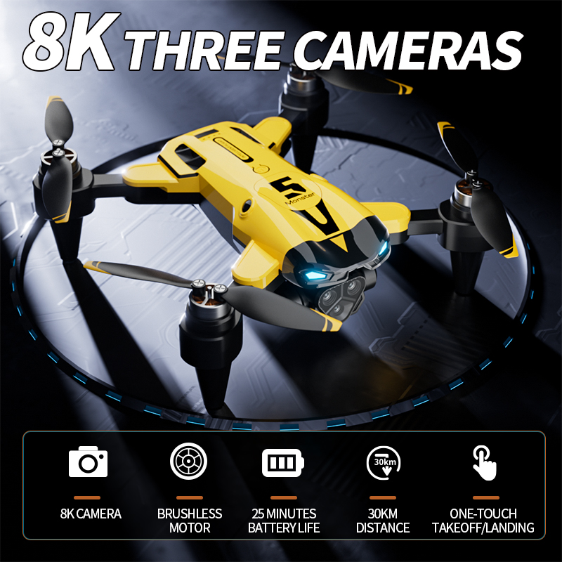 Brushless RC Drone 8K Triple C - Drone Rc Folding review and price