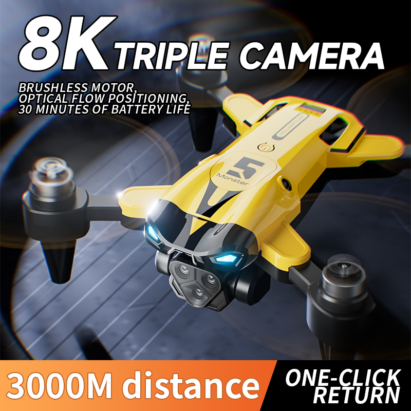Brushless RC Drone 8K Triple C - Drone Rc Folding review and price