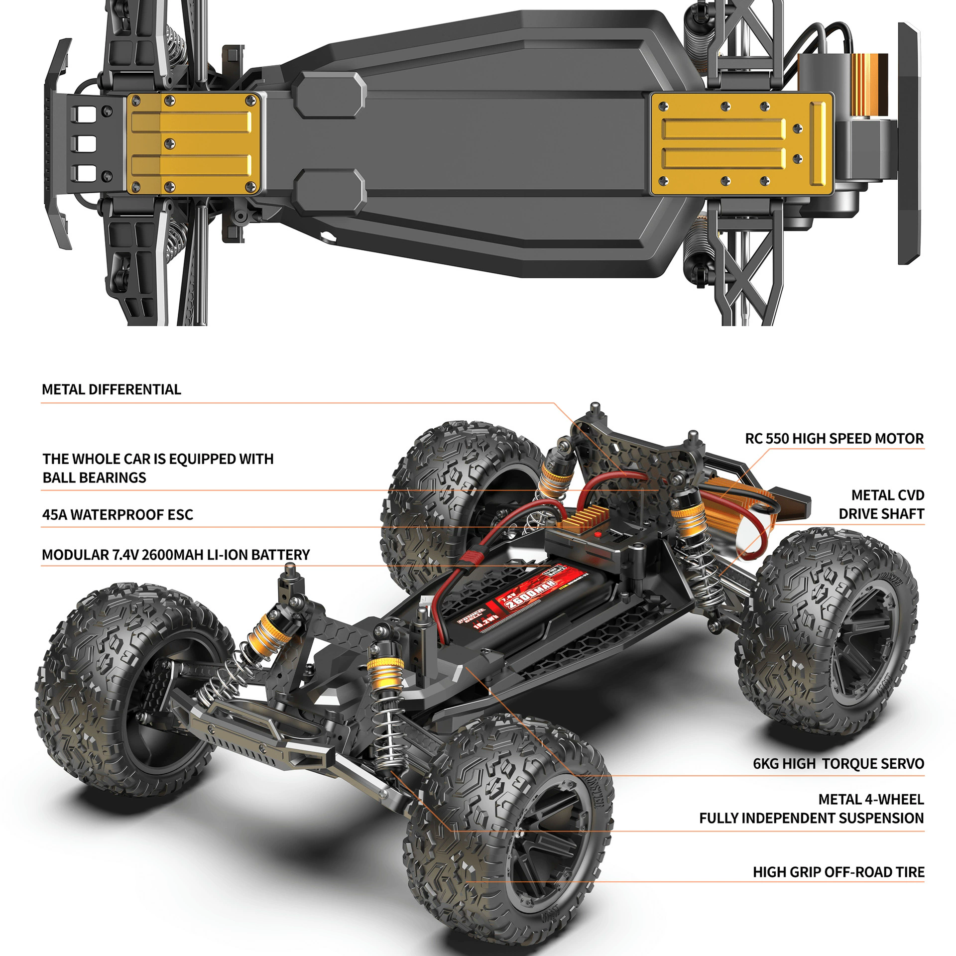 1:8 Large Size RC Car 60KM/H H - Drone Vera Rc review and price