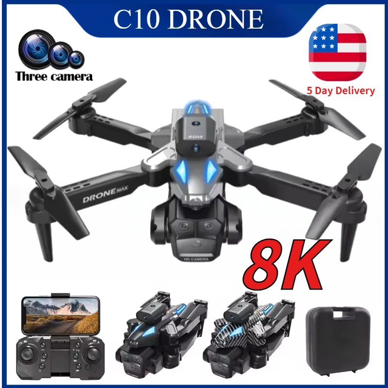 C10 8K HD RC Drone with Triple - Drone Vera Rc review and price
