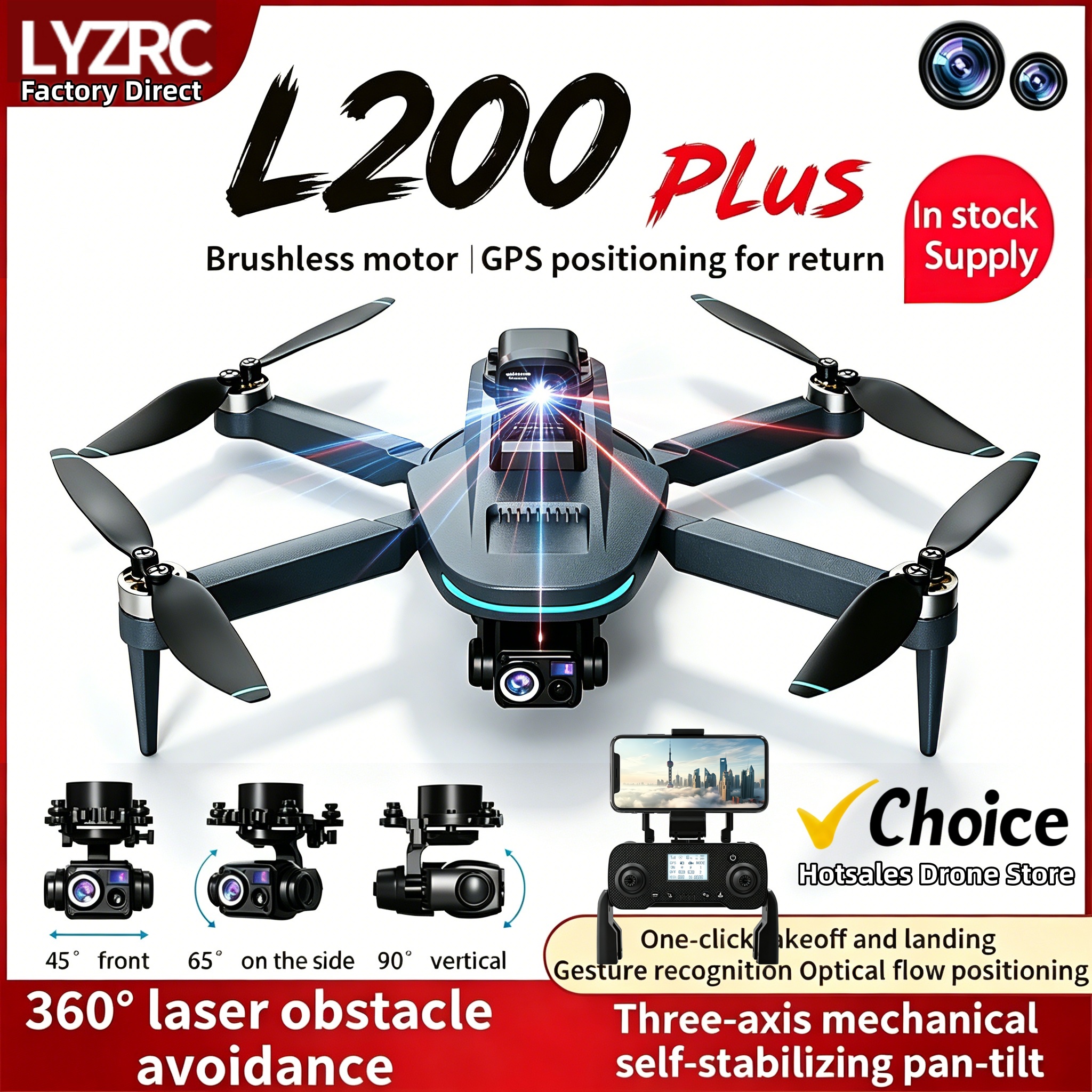 New L200 Plus GPS Drone Factor - Lyzrc Drone review and price