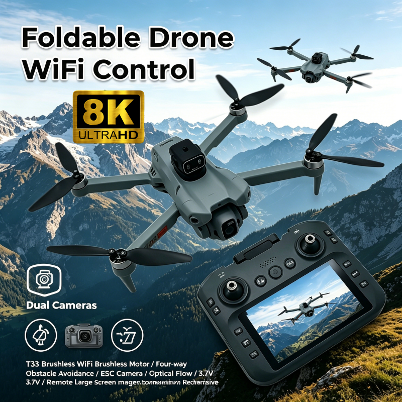 2026 New T33 RC Drone 8K Camer - Drone Rc Folding review and price